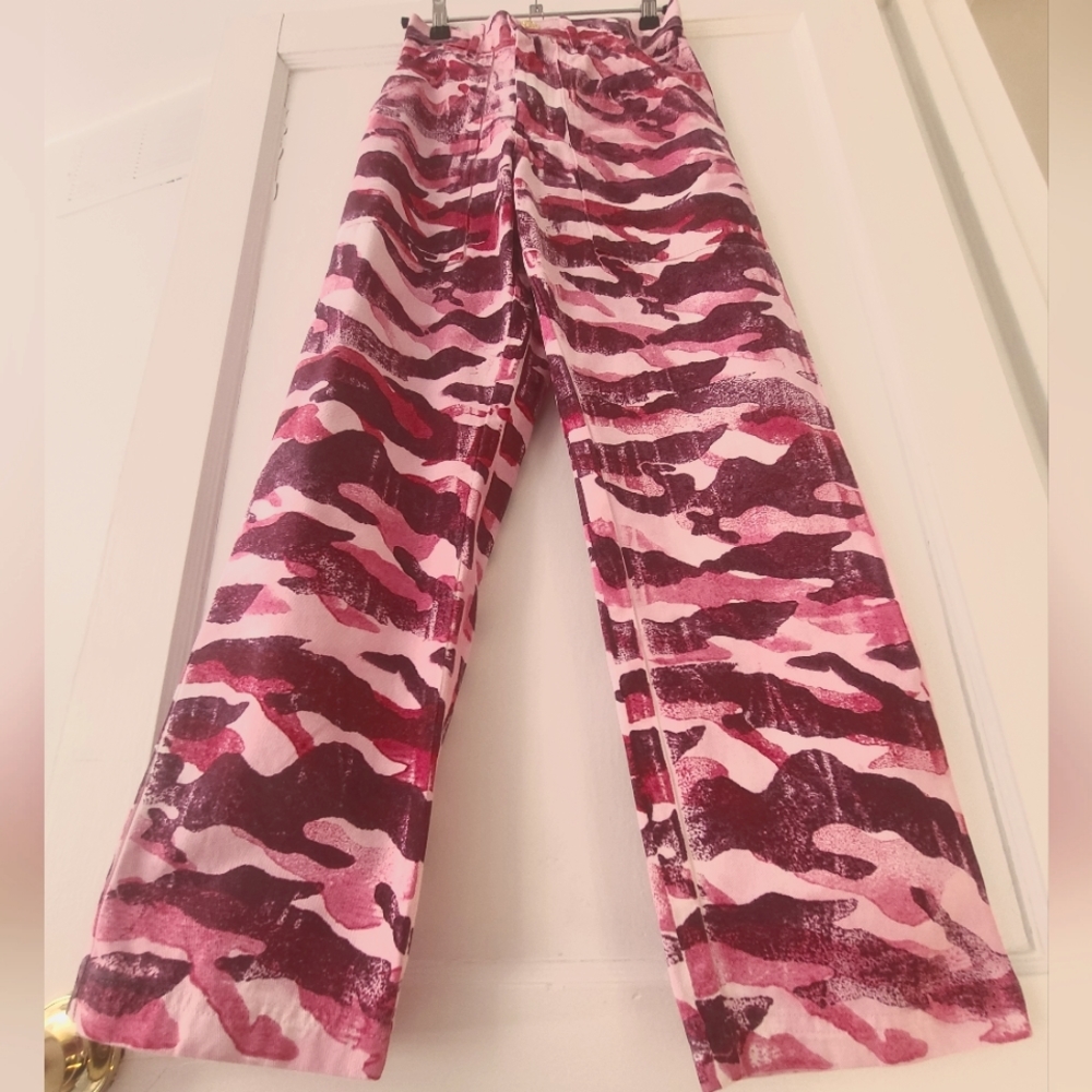 Pink camo pants by Big Bud Press